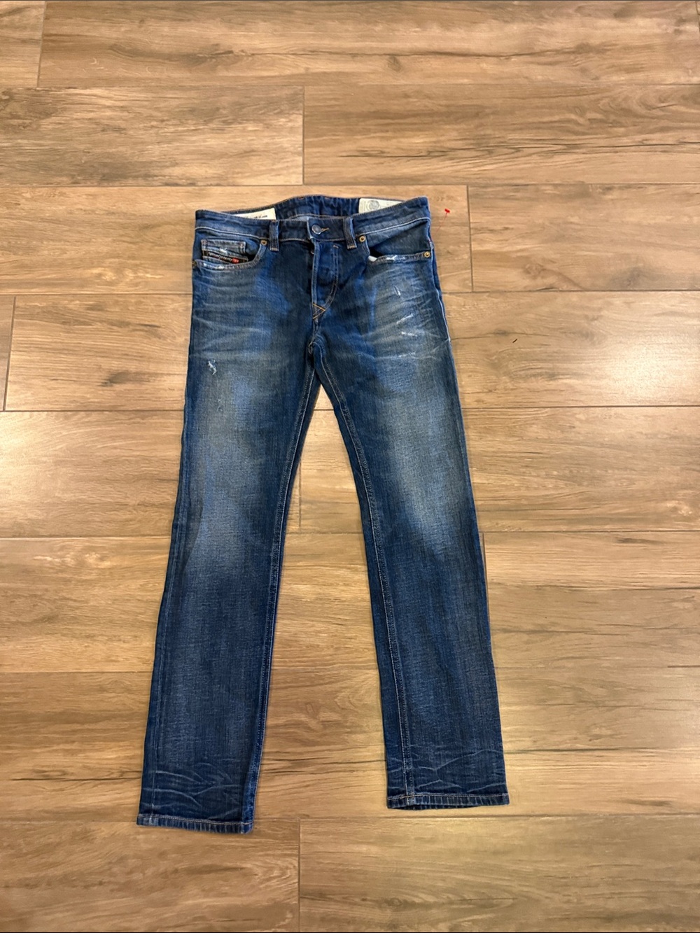 Diesel Men's Dark Blue Slim Straight Jeans
